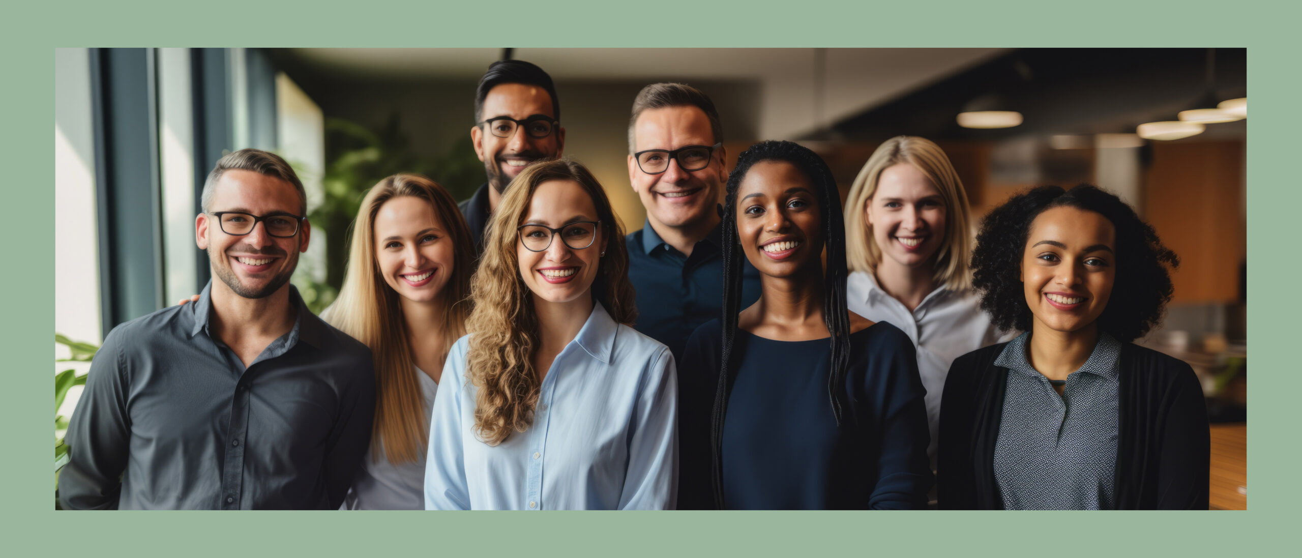 Corporate colleagues in a modern office. Generative AI Corporate colleagues in a modern office. Generative AI